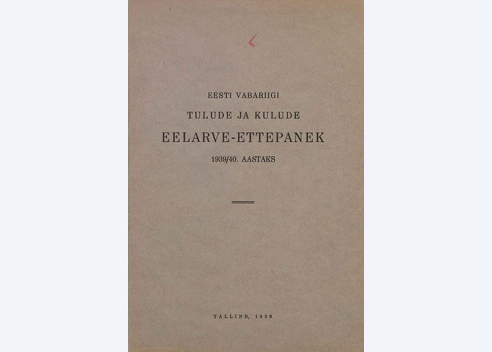 Eesti Vabariigi 1939/40 riigieelarve